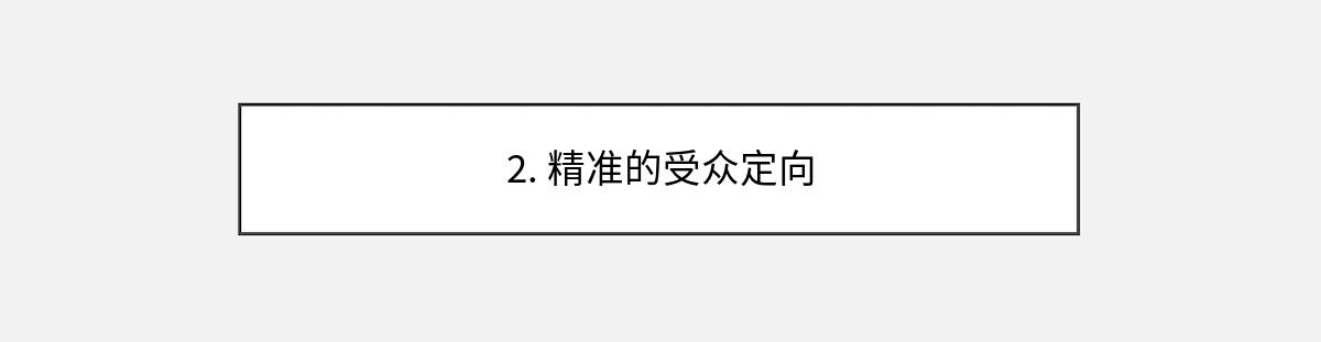 2. 精准的受众定向